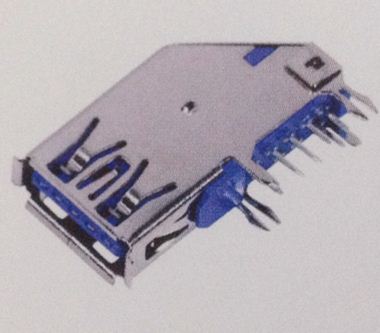 供应A型USB-3.0母座DIP90度侧插-卷边-USB3.0与2.0的区别