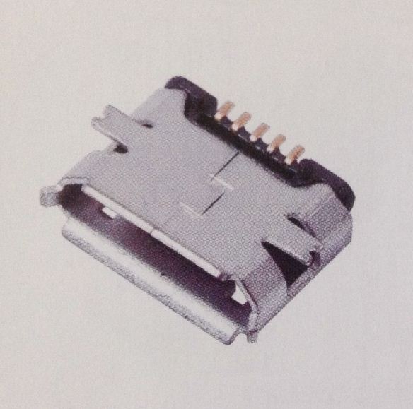 供应micro usb母座180度全贴卷边镀锡-usb规格种类