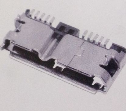 供应micro usb母座3.0 两插脚10pin镀锡-usb3.0速度