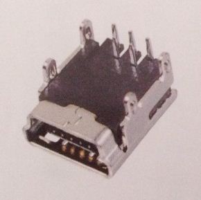 供应MINI迷你USB母座DIP90度四个插脚-附PDF规格书